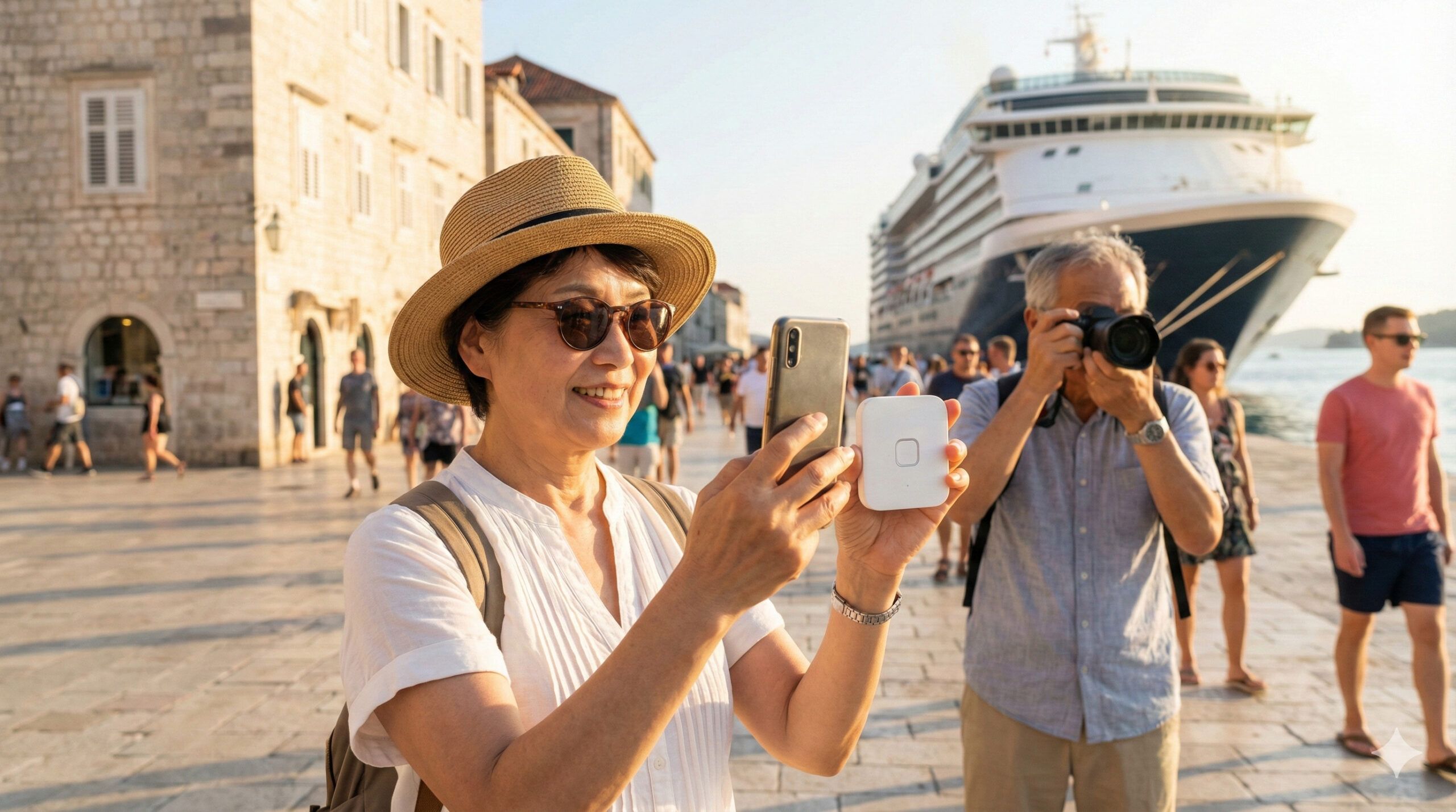 停泊地での旅行