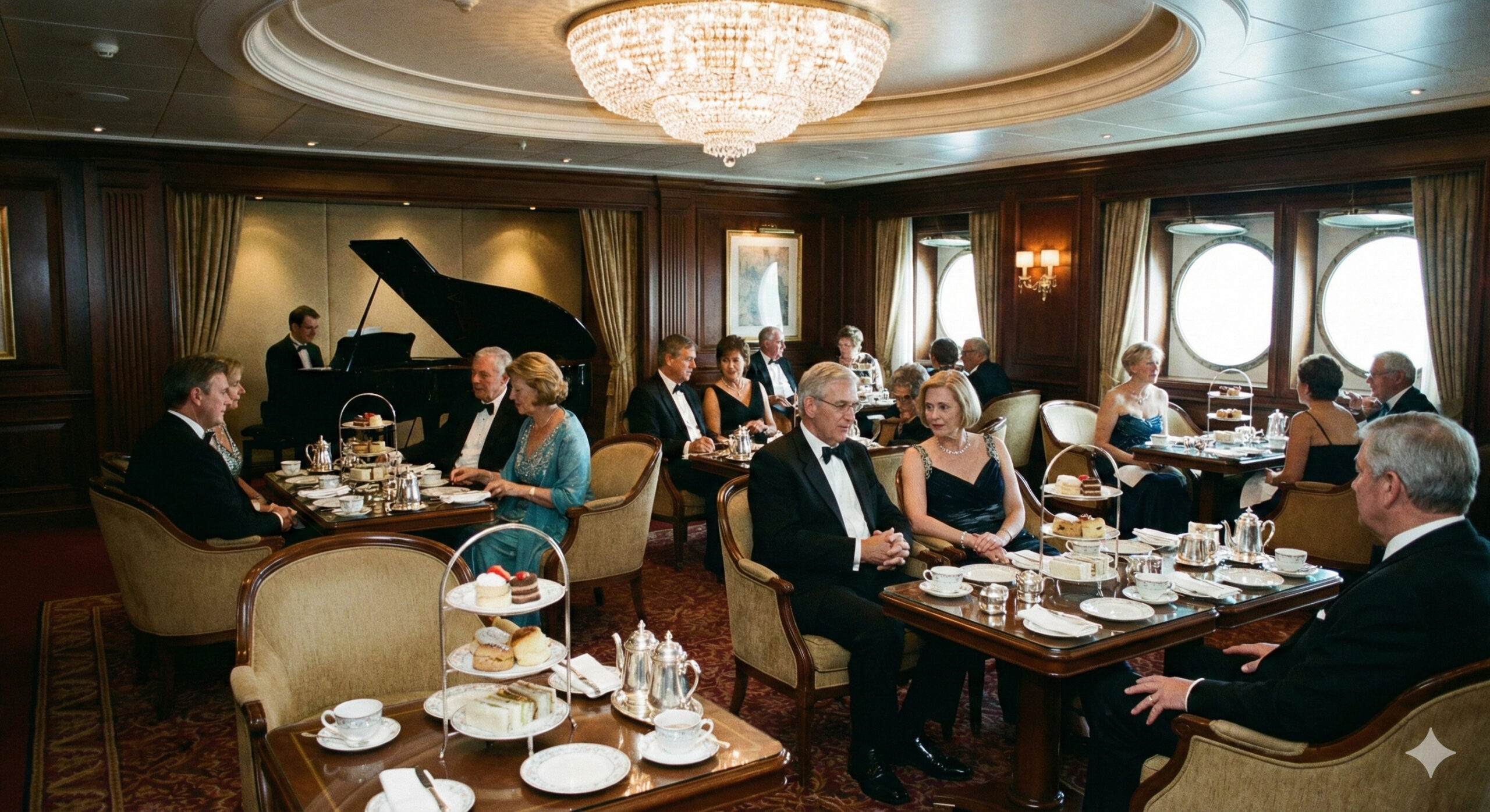 クルーズ内豪華カフェテリア