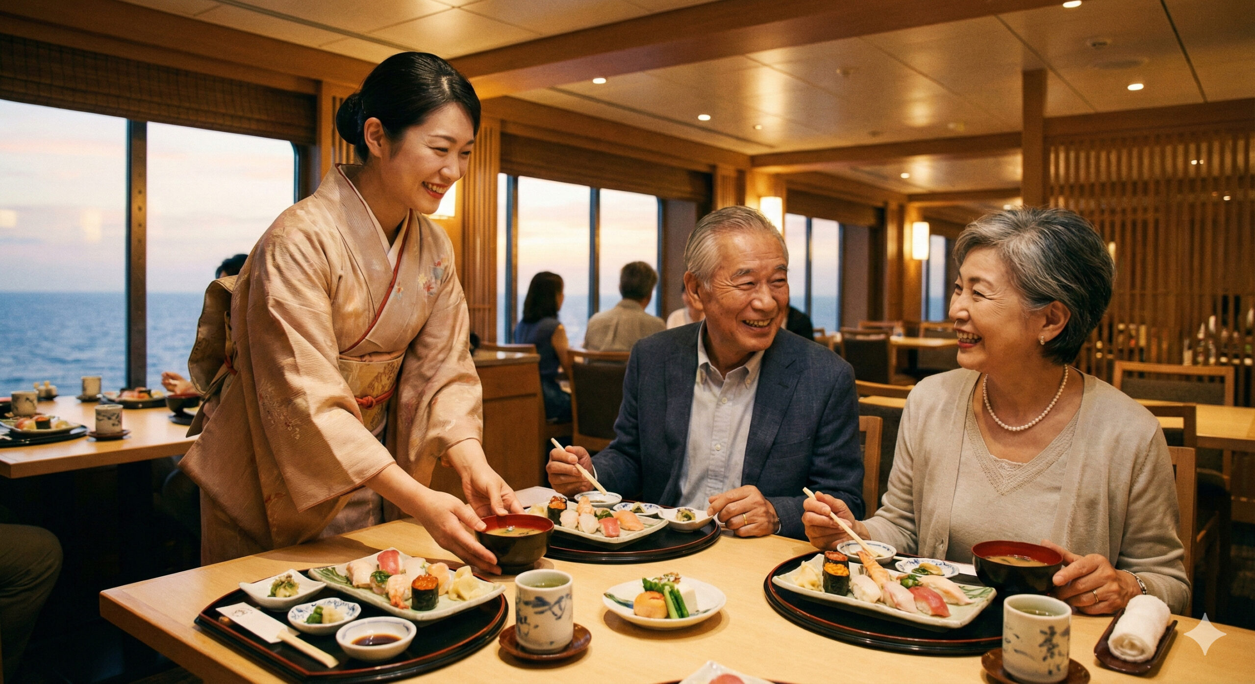 クルーズ内和風レストラン