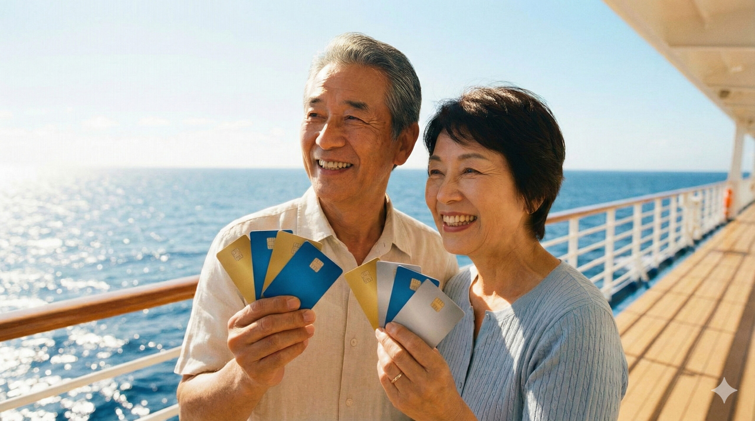 クレカでほほ笑む夫婦